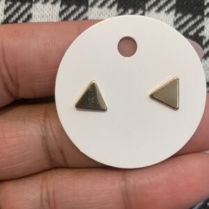 Gold Triangle Stud Earrings